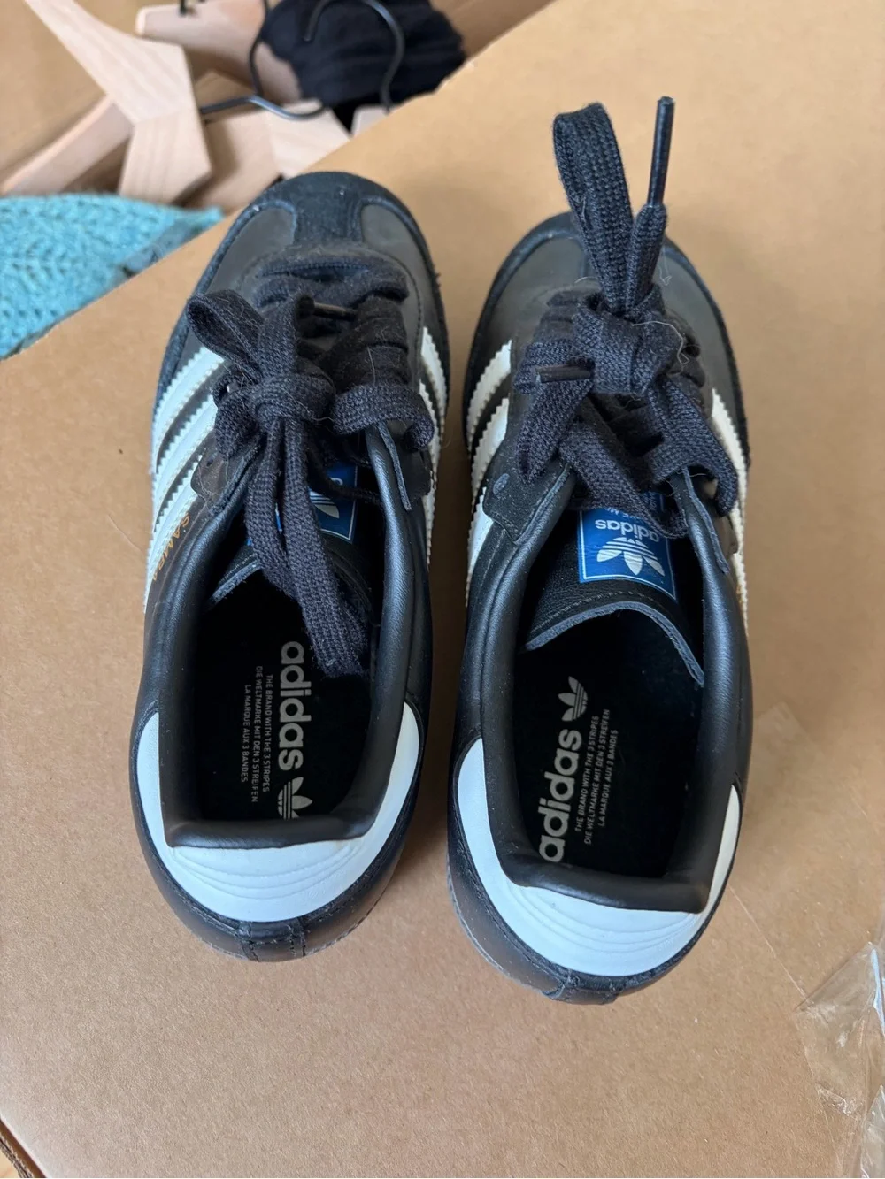 adidas Samba Classic Sneakers - Black with White Stripes - Picture 4 of 5